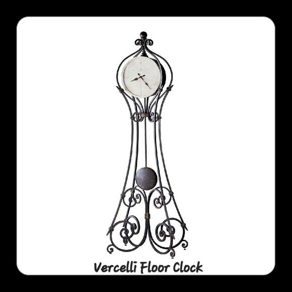 Stunning Howard Miller Vercelli Mantel Clock Wrought-Iron w/Gold Accents 635-141 - Picture 10 of 10